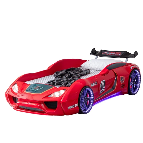 Arabalı Yatak, Vento Cooper Full Ledli Rüzgarlıklı Arabalı Yatak - Kırmızı - 5
