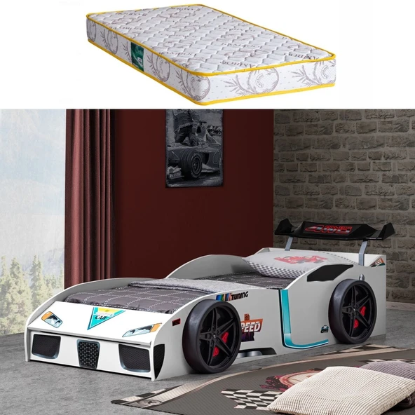 Arabalı Yatak, Speedy Sandıklı Rüzgarlıklı Arabalı Yatak, Beyaz 1 Adet Comfort Yatak
