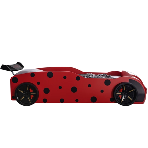 Arabalı Yatak, Ladybird Ledli Arabalı Yatak - Kırmızı - 6