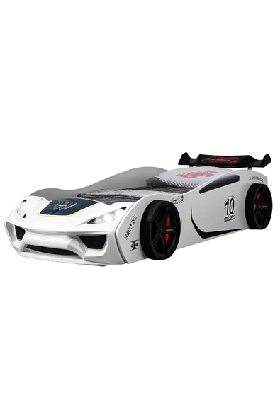 Arabalı Yatak, Vento Kumandalı Ledli Arabalı Yatak - Beyaz - Resim 5