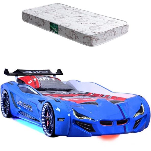 Arabalı Yatak, Mercedes Rüzgarlıklı Arabalı Yatak - Siyah 1 Adet Comfort Yatak - 2