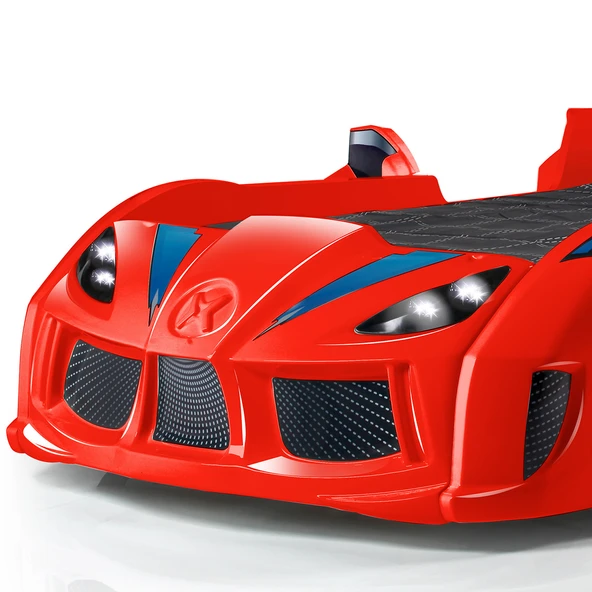 Arabalı Yatak, Audi Kapıları Açılabilen Rüzgarlıklı Full Ledli Arabalı Yatak - Resim 10