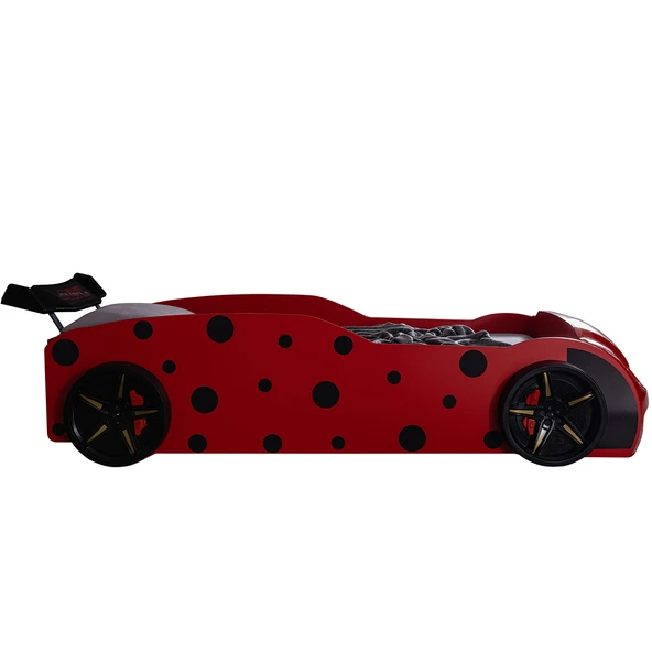 Arabalı Yatak, Ladybird Ledli Arabalı Yatak - Kırmızı - 5