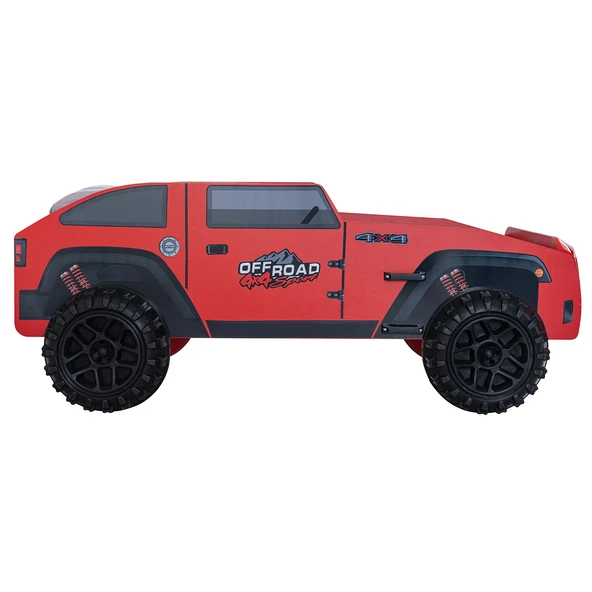 Arabalı Yatak, Jeep Arabalı Yatak - Kırmızı - 4