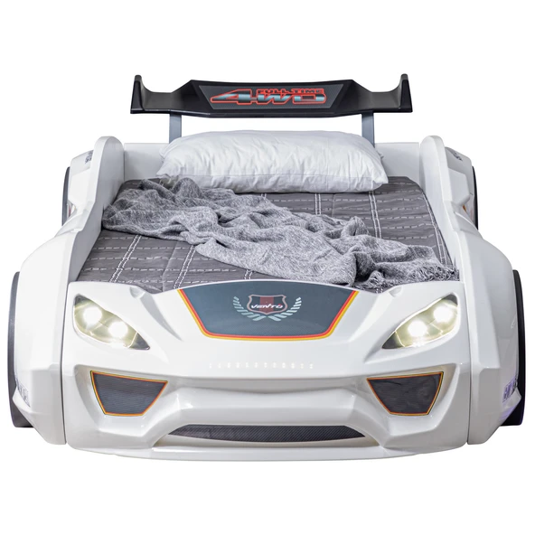 Arabalı Yatak, Vento Cooper Rüzgarlıklı Full Ledli Arabalı Yatak - Beyaz - 2