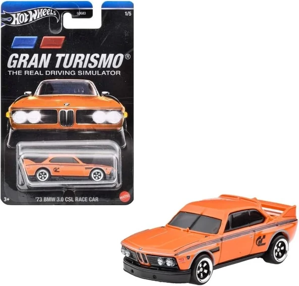 Hot Wheels Film Arabaları Özel Seri Gdg83-Hwr61-Hrv63 01/05 Gran Turismo 1973 Bmw 3.0 Csl Race Car ürün görseli 1