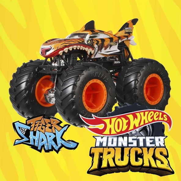 Hot Wheels Monster Trucks 1:64 Arabalar, Büyük Tekerlekli, Fyj44 - Resim 5