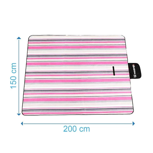 Piknik Kamp Örtüsü - Su Geçirmez - Madfox Skyloft - Red Stripe - 546255 - Resim 6