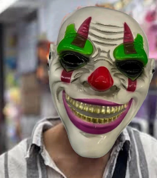 Delirten Gülüş Psikopat Palyaço Temalı Joker Maskesi