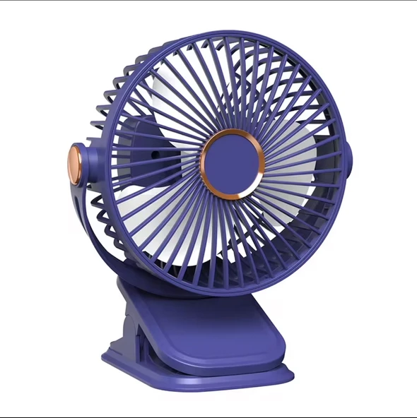 Yüksek Performanslı Pratik Taşınabilir Şarjlı Işıklı 5 Kademeli Masaüstü Fan VNT-02