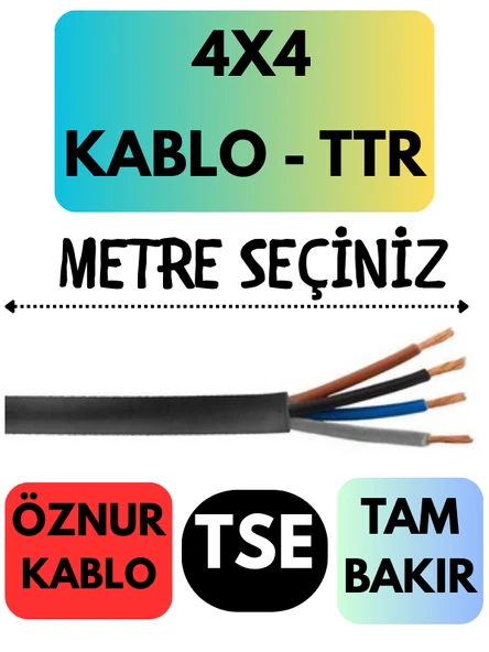 Öznur 4X4 TTR Kablo Metre Seçenekli (Siyah)