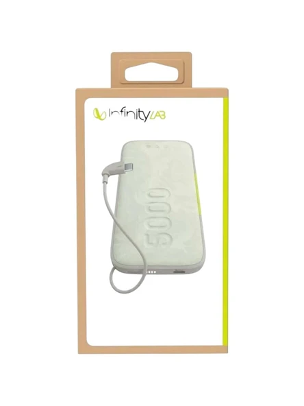 Infinity L. InstantGo Powerbank 5000 mAh, USB-C, Beyaz