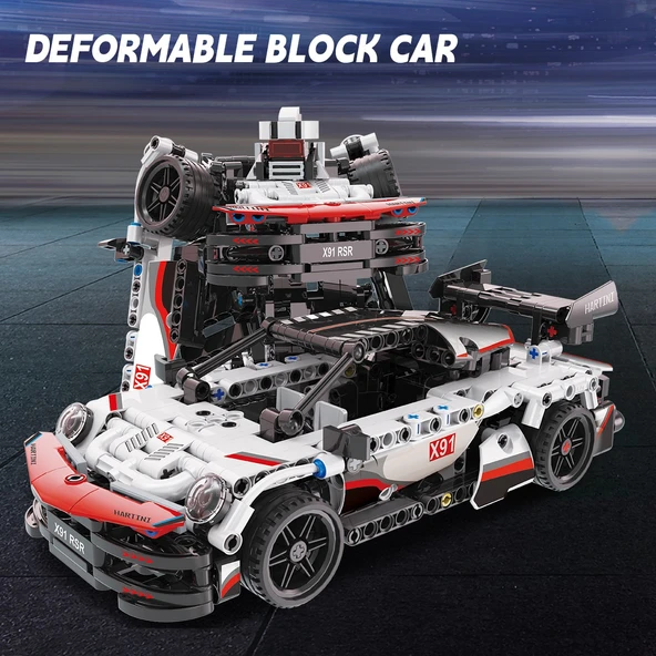 Dönüşebilen Teknik Model Araba Yapı Blokları - Model 98008