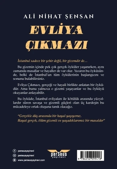 Evliya Çıkmazı -Ali Nihat Şensan - Perseus Yayınevi - Resim 2