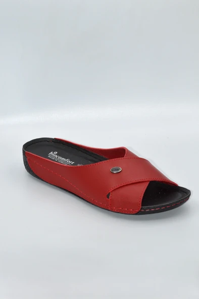 Berry Anatomik Dört Mevsim Kırmızı Kadın Terlik - 1001 - 2