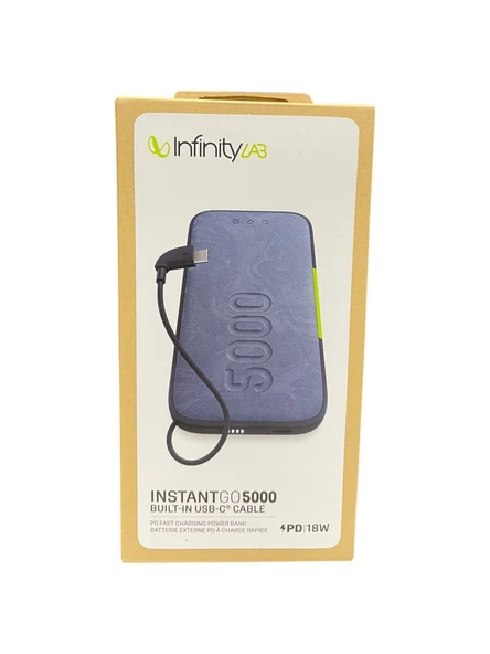 Infinity L. InstantGo Powerbank 5000 mAh, USB-C, Mavi