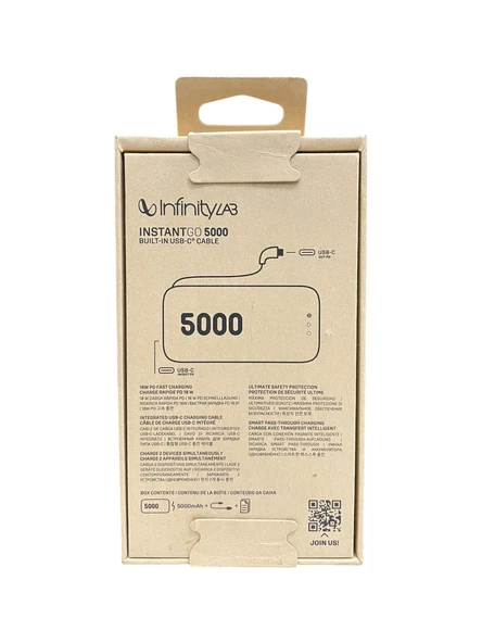 Infinity L. InstantGo Powerbank 5000 mAh, USB-C, Siyah - 3