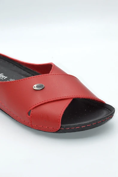 Berry Anatomik Dört Mevsim Kırmızı Kadın Terlik - 1001 - 3