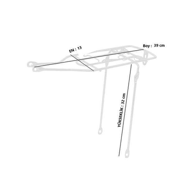 Hsgl 20 Jant Bisiklet Arka Demir Bagaj - 6