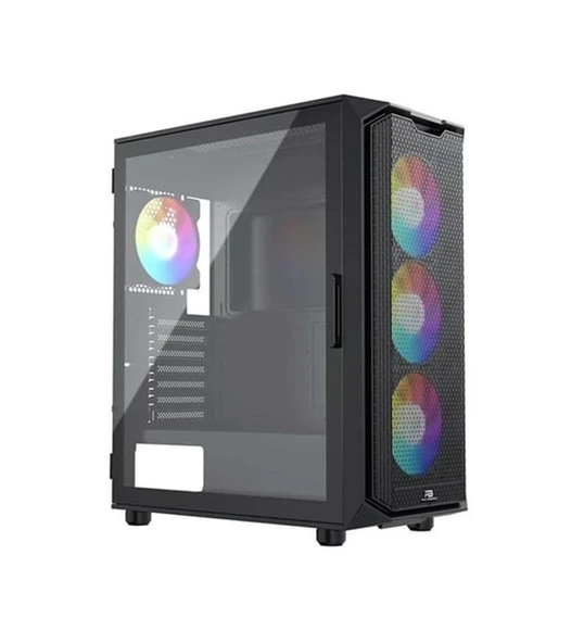 PowerBoost PB-P521B 750w 80+ Bronze USB 3.0 ATX Mesh RGB fan siyah Kasa - 2