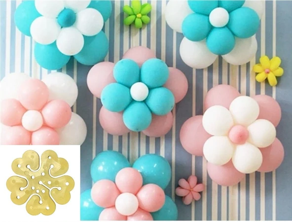 18'li Papatya Çicek Balon Yapma Aparatı Balon Çiçek Yapma Aparatı Dekoratif Balon Çiçek Aparatı