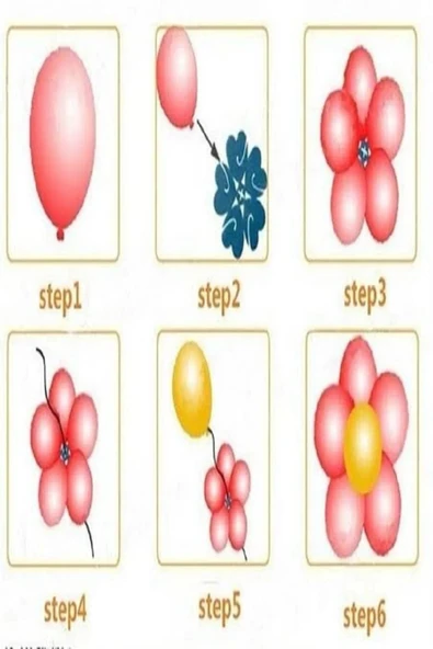 18'li Papatya Çicek Balon Yapma Aparatı Balon Çiçek Yapma Aparatı Dekoratif Balon Çiçek Aparatı - 5