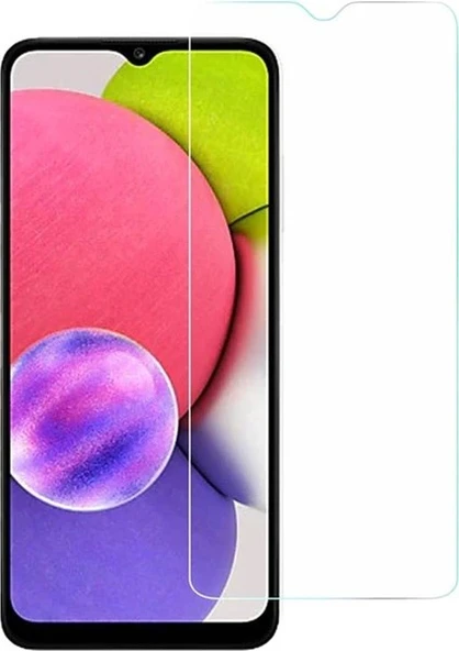 Logis Samsung Galaxy A03S  Antistatik 5D Tam Kaplayan Ekran Koruyucu Cam