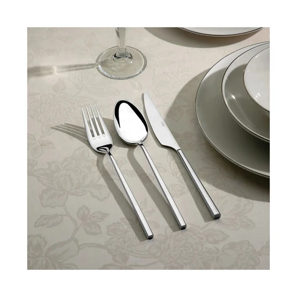 Nehir gloria 72 parça çatal kaşık bıçak seti takımı 12 kişilik paslanmaz çelik - 2