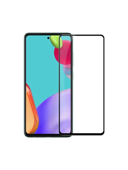 Logis Samsung Galaxy A72  Antistatik 5D Tam Kaplayan Ekran Koruyucu Cam