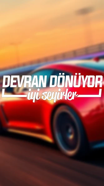 Devran Dönüyor, İyi Seyirler Yazı JDM Araba-Motosiklet Cam Etiket Sticker 24x7cm Beyaz Renk