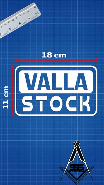 Valla Stock Jdm Araba-motosiklet Cam Etiket Sticker 18x11cm Beyaz Renk - 3