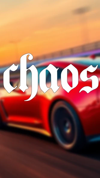 Chaos-Kaos Yazı JDM Araba-Motosiklet Cam Etiket Sticker 12x6cm Beyaz Renk
