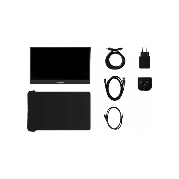 Verbatim PMT-14 14" 6 ms Full HD IPS 60 Hz Dokunmatik Taşınabilir Monitör - Resim 3