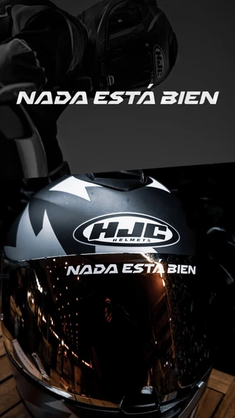 Nada Está Bien / Hiçbir Şey Yolunda Değil Yazı JDM Motosiklet Kask Etiket Sticker 12x1cm bEYAZ rENK