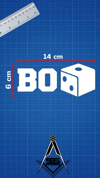 BoZAR JDM Araba-Motosiklet Cam Etiket Sticker 14x6cm Beyaz Renk - 2