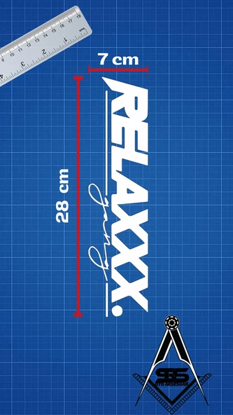 Relax Gang Yazı JDM Araba-Motosiklet Cam Etiket Sticker 28x7cm BeyazRenk - 3