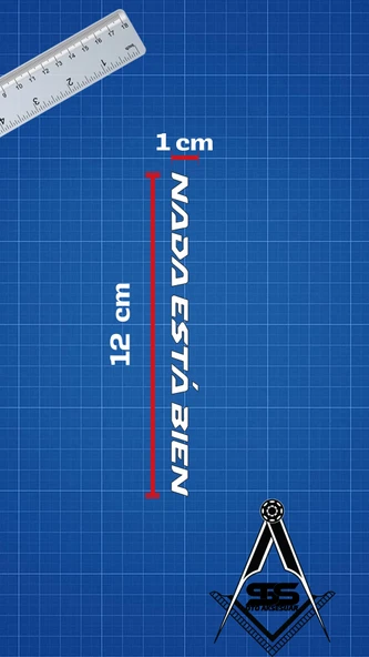 Nada Está Bien / Hiçbir Şey Yolunda Değil Yazı JDM Motosiklet Kask Etiket Sticker 12x1cm bEYAZ rENK - 3