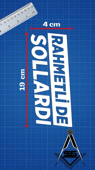 Rahmetli De Sollardı Jdm Yazı Araba-motosiklet Cam Etiket Sticker 18x8cm Beyaz  Renk - 2