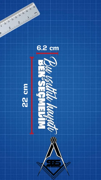 Bu Işıltılı Hayatı Ben Seçmedim Yazı JDM Araba-Motosiklet Cam Etiket Sticker 22x6,2cm Beyaz Renk - 2