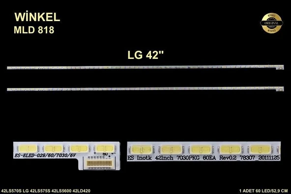 LCD LED-818 1 Lİ ÇUBUK-7030pkg-42LS570S-42LS575S-42LS5600-42LD420-ELED029-WİNKEL