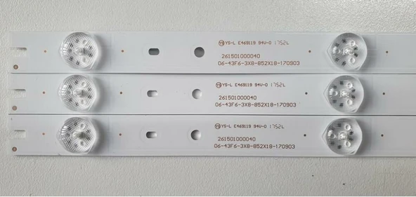 LCD LED-2301-2477 TAKIM 3 LÜ-PROFILO 43PA300E-43PA305E-ES-3102-WİNKEL