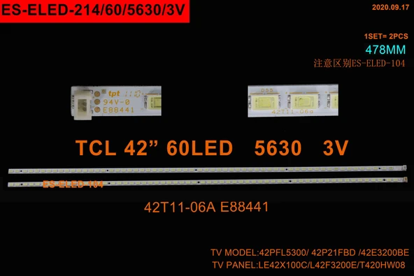 LCD LED-2268 2 Lİ ÇUBUK-42LV3550-42LV3400-42LV550-ELED214-WİNKEL - 1
