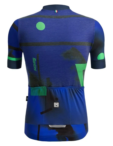 Santini Delta Berg Unisex Bisiklet Forması 3S94275RDELTABERG BLU Nautica - Resim 3