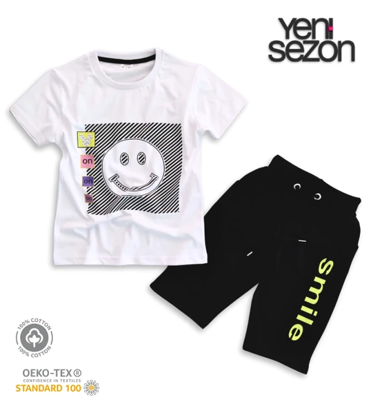 Triliya Pamuklu Unisex Çocuk Kapri Takımı (Cepli & Kordonlu, 3-12 Yaş) TRL-25 - 4