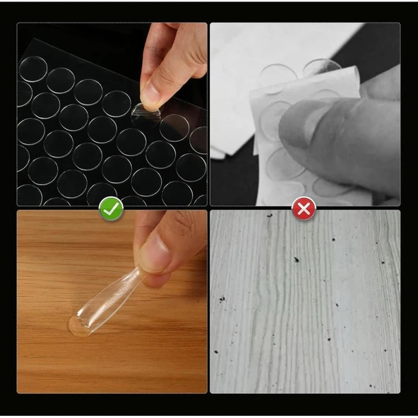 Çift Taraflı Yuvarlak Montaj Macunu 420 Adet - 2
