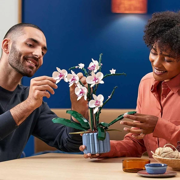 Lego Icons Orkide 10311 - Yetişkinler İçin Dekoratif, Koleksiyonluk Ve Sergilenebilir Çiçek Modeli Y - Resim 5