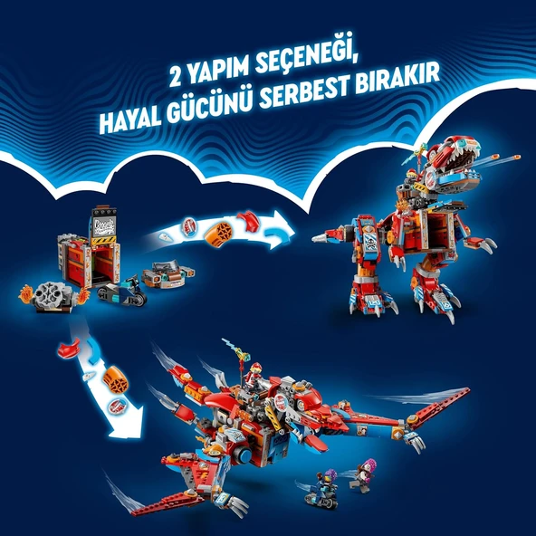Lego Dreamzzz Cooper’In Robot Dinozoru C-Rex 71484 – 9 Yaş Ve Üzeri Çocuklar İçin 4 Minifigür Ve T. - Resim 6