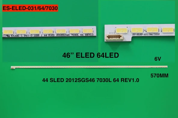 LCD LED-848 1 Lİ ÇUBUK-2012SG46 44SLED 7030L 64 REV 1 46PFL5507 46PFL5507-ELED031-WİNKEL
