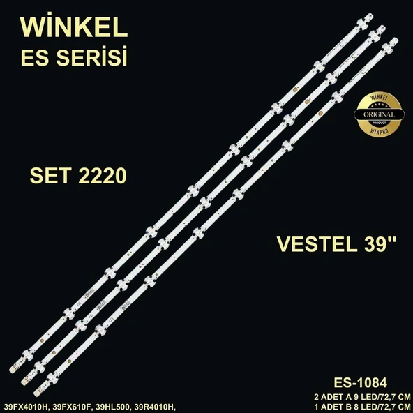 LCD LED-2220 TAKIM 3 LÜ-39HL500-39HD5500-39R4010-39FB7100--GEN-1084-WİNKEL