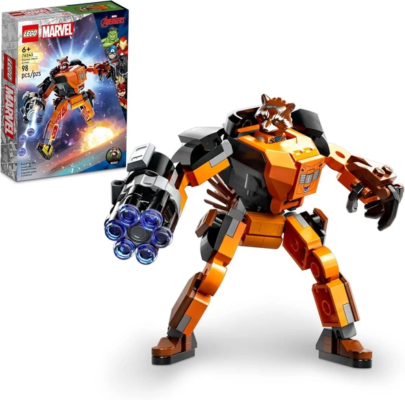 Lego® Marvel Rocket Robot Zırhı 76243-6 Yaş Ve Üzeri Çocuklar Için Marvel Studios Galaksinin Koruyuc ürün görseli 1